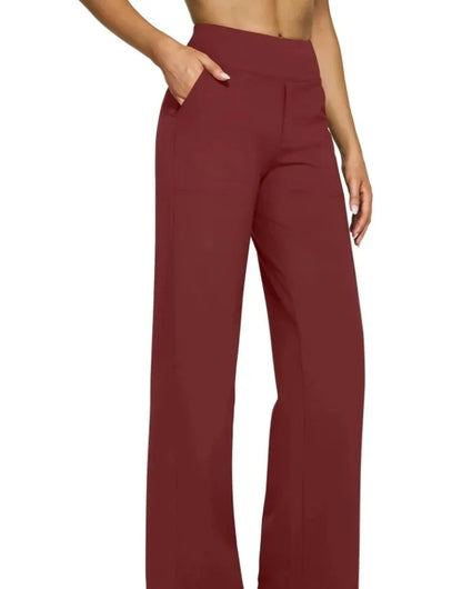 Casual Loose Straight Leg Pants Women'S Summer New Arrival 2024 Pocket Detail Comfortable Fit Long Trousers Fashionable